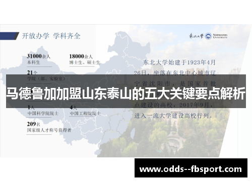 马德鲁加加盟山东泰山的五大关键要点解析 马德鲁加加盟山东泰山的五大关键要点解析